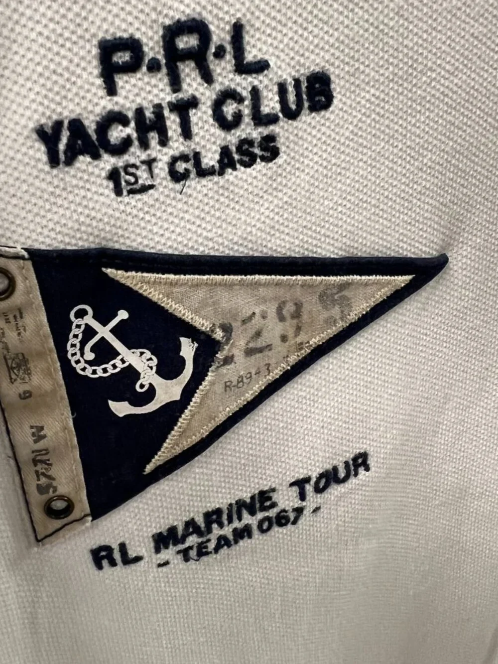 Polo Ralph Lauren Shirt Mens 2xb White Cotton Knit Golf * Yacht Club